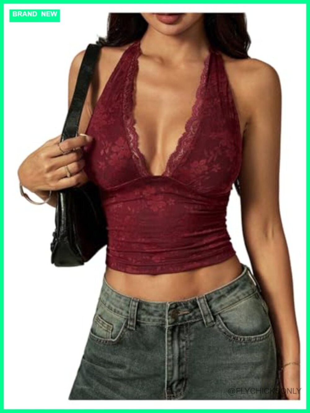 Y2k Lace Halter Top Sleeveless Backless Slim Fit Going Out Party Top